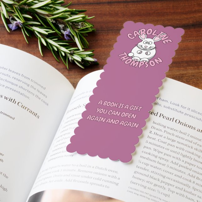 Custom Reader Name Rabbit Farm Zoo Animal Drawing Bookmarks (Book)