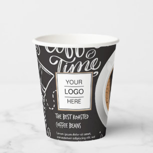 Custom Ready Logo brand Coffee Shop Paper cups
