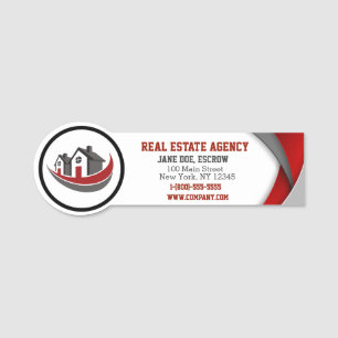 Custom Real Estate Agency Classic Name Tag