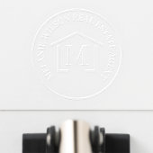 Custom Real Estate Agent Business House Monogram Embosser (Front)