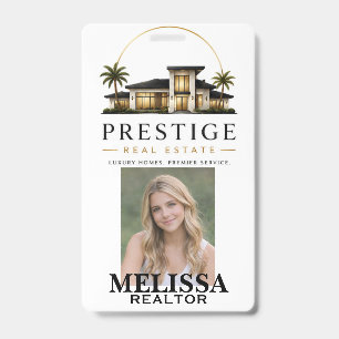 Custom Real Estate Agent Employee Photo ID Name Badge