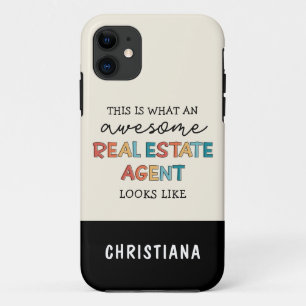 Custom Real Estate Agent Funny Awesome Realtor iPhone 11 Case