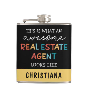 Custom Real Estate Agent Funny Awesome Realtor Flask