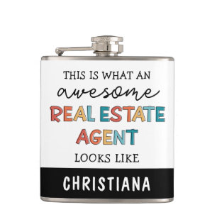 Custom Real Estate Agent Funny Awesome Realtor Flask