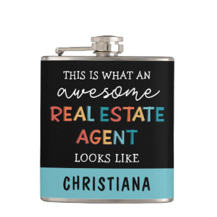Custom Real Estate Agent Funny Awesome Realtor Flask