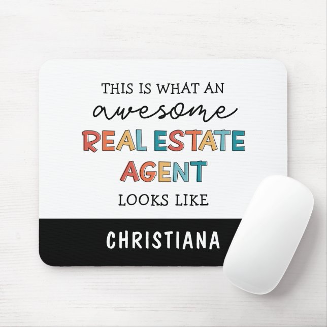 Custom Real Estate Agent Funny Awesome Realtor Mouse Pad (With Mouse)