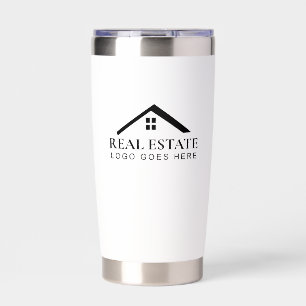 Custom Real Estate agent Logo QR Code Insulated Tumbler