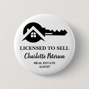 Custom Real Estate Agent Promotional  Button