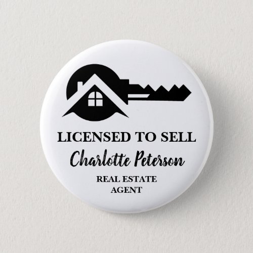 Custom Real Estate Agent Promotional  Button