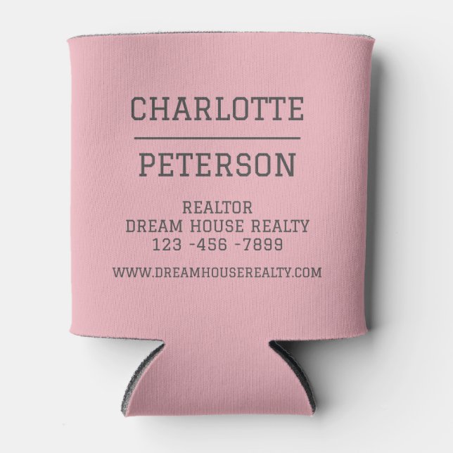  Custom Real Estate Agent Promotional Giveaways Can Cooler (Front)