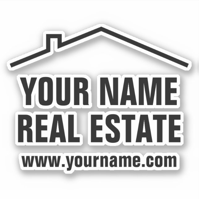 Custom Real Estate and property development vinyl Sticker (Front)