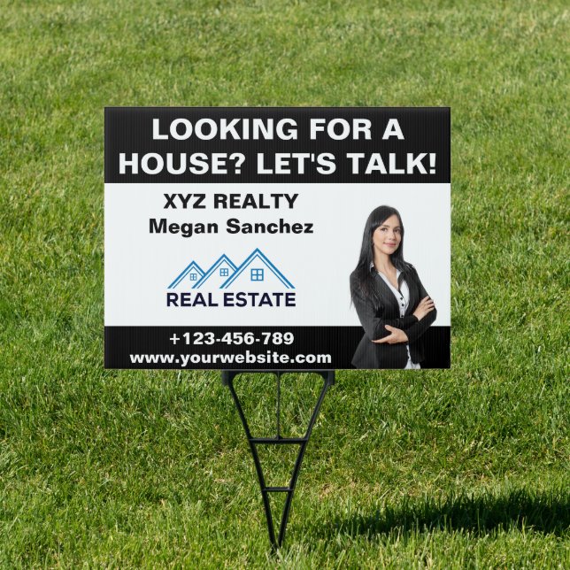 Custom Real Estate Broker Logo Promotional Sign (Insitu)