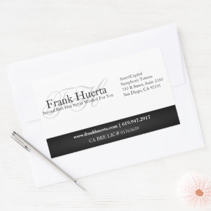Custom Real Estate Business Courtesy Of (rev3) Rectangular Sticker