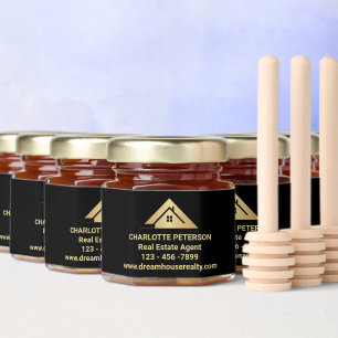 Custom Real Estate Client Gifts Honey Jar Favors