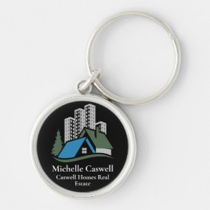Custom Real Estate Company Business Cards supplies Keychain