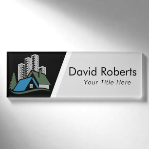 Custom Real Estate Company Business Cards supplies Name Tag