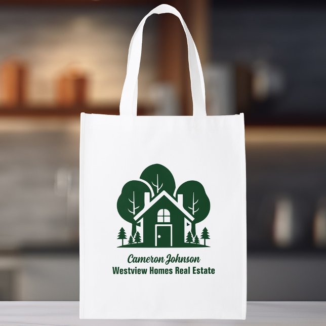 Custom Real Estate Company Forest Home Realtor Grocery Bag (Creator Uploaded)