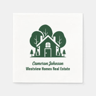 Custom Real Estate Company Forest Open House Napkins