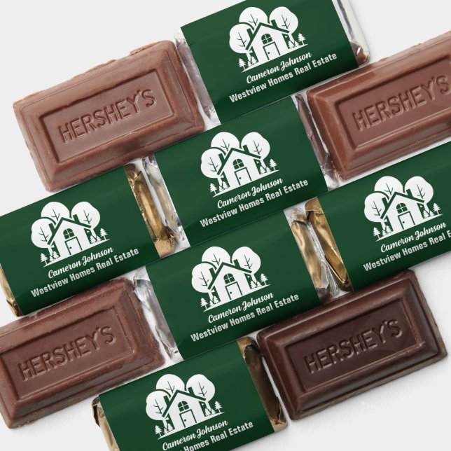 Custom Real Estate Company Green Forest House Hershey's Miniatures (Assorted)