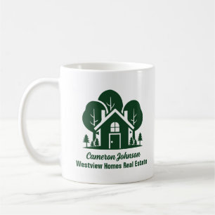 Custom Real Estate Company Green Home Coffee Mug