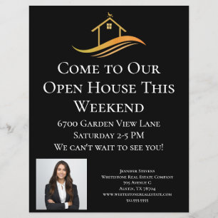 Custom Real Estate Company Open House Welcome Flyer