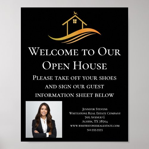 Custom Real Estate Company Open House Welcome Poster