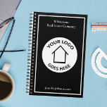 Custom Real Estate Company Your Logo Realtor 2024 Planner<br><div class="desc">This chic custom realtor 2024 planner is personalized with your realty company logo in the center. Add your real estate company name and agent on this modern design for a classy,  customized holiday gift.</div>