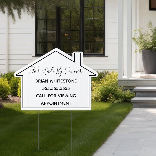 Custom Real Estate For Sale By Owner House Yard Sign (Creator Uploaded)
