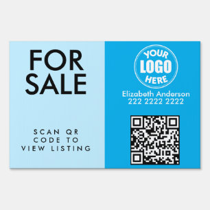 Custom Real Estate For Sale QR Code Listing Yard Sign