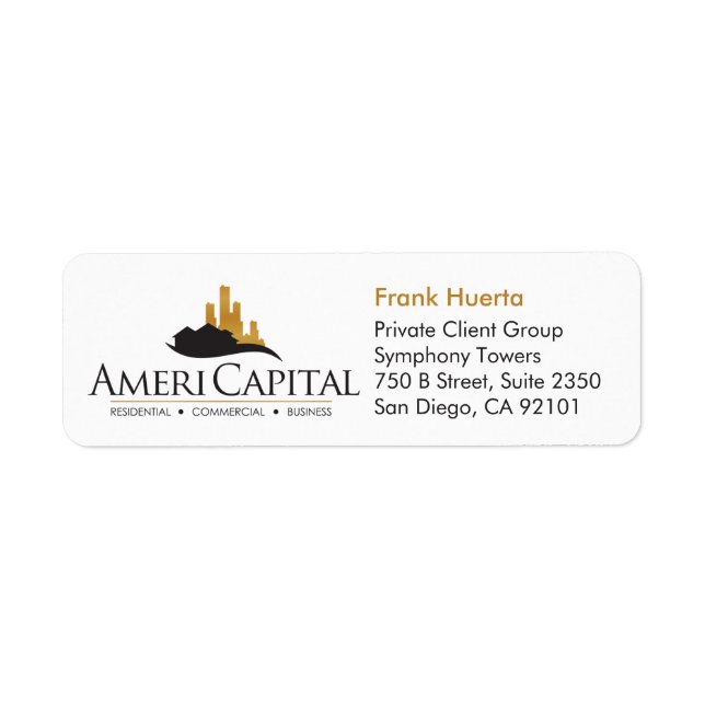 CUSTOM Real Estate Label (Front)
