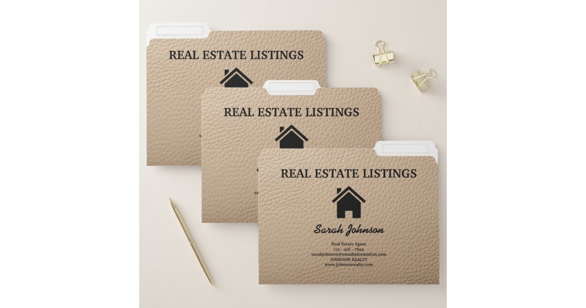 Custom Real Estate Listing File Folder | Zazzle