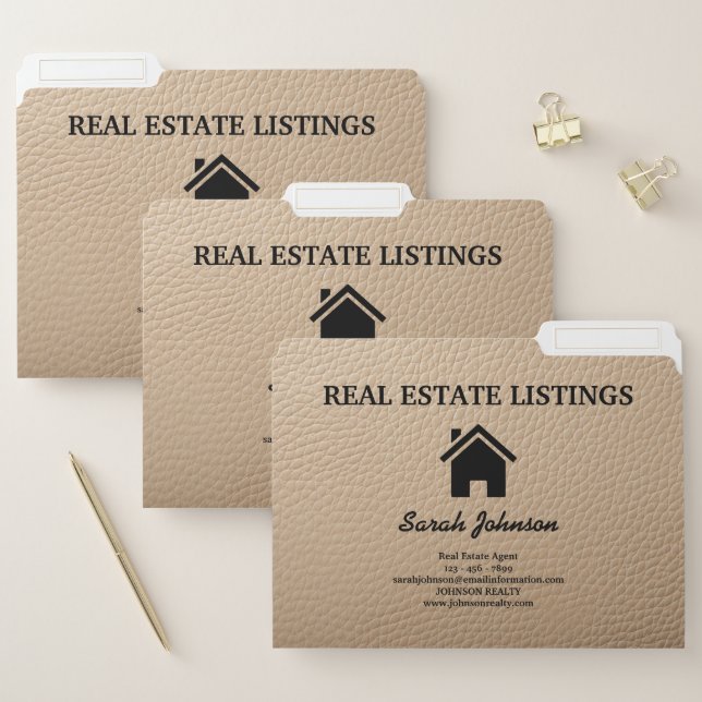 Custom Real Estate Listing  File Folder (Set)
