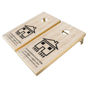 Custom Real Estate Logo Cornhole Set
