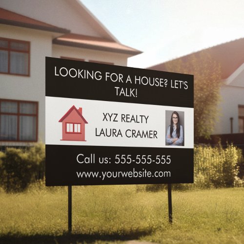 Custom Real Estate Logo Promotional Marketing Sign