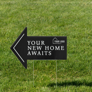 Custom Real Estate Open House Arrow Yard Sign