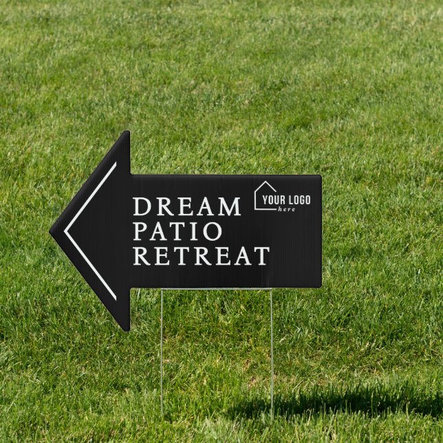 Custom Real Estate Open House Arrow Yard Sign (Insitu)