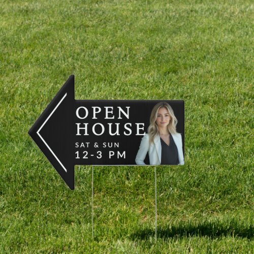 Custom Real Estate Open House Arrow Yard Sign