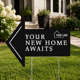 Custom Real Estate Open House Arrow Yard Sign