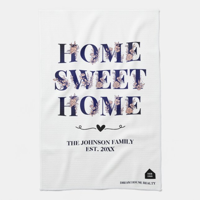 Custom Real Estate or Realtor closing gifts Kitchen Towel (Vertical)