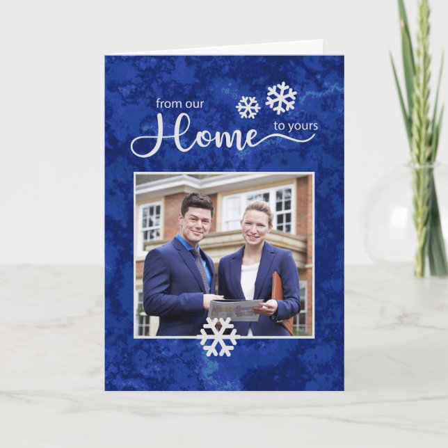 Custom Real Estate Photo Christmas Holiday Card (Front)