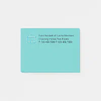 Plain Minimalist Two Letter Monogram Name Post-it Notes