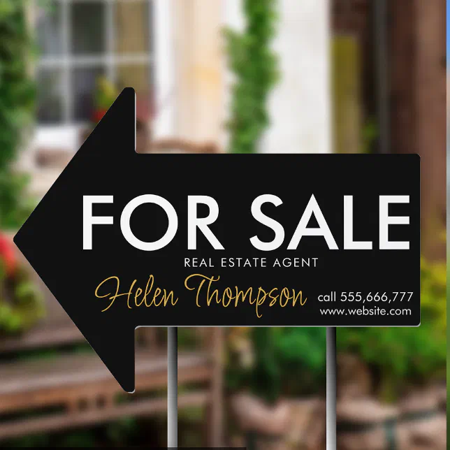 Custom Real Estate Sign – ARROW Name and Logo | Zazzle