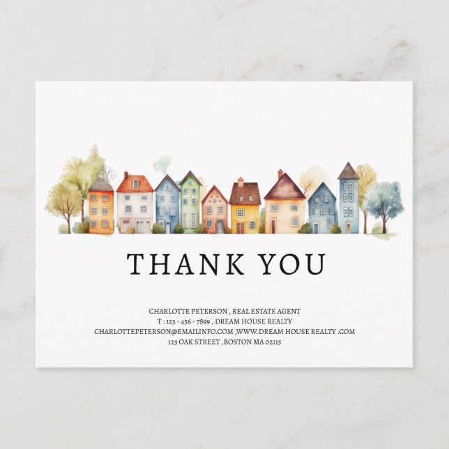 Custom Real Estate Thank You Postcard (Front)