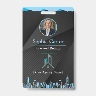 Custom Realtor Employee ID Card Badge With Photo 