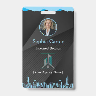Custom Realtor Employee ID Card Badge With Photo 
