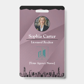 Custom Realtor Employee ID Card Badge With Photo 