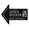 Custom Realtor Open House Arrow Yard Sign