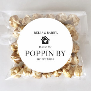 Custom Realtor Open House Housewarming Party Favor Rectangular Sticker