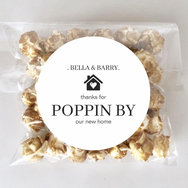 Custom Realtor Open House Housewarming Party Favor Rectangular Sticker (Creator Uploaded)