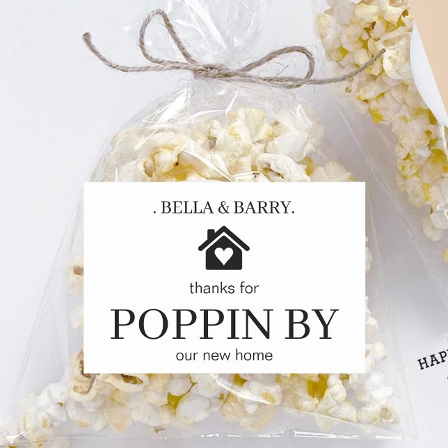 Custom Realtor Open House Housewarming Party Favor Rectangular Sticker (Creator Uploaded)